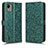 Funda de Cuero Cartera con Soporte Carcasa C01X para Nokia C110 Verde