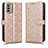 Funda de Cuero Cartera con Soporte Carcasa C01X para Nokia G22 Oro