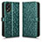 Funda de Cuero Cartera con Soporte Carcasa C01X para Oppo A18 Verde