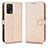 Funda de Cuero Cartera con Soporte Carcasa C01X para Oppo A74 4G Oro