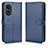 Funda de Cuero Cartera con Soporte Carcasa C01X para Oppo F23 5G Azul