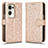 Funda de Cuero Cartera con Soporte Carcasa C01X para Oppo Find N2 5G Oro