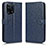 Funda de Cuero Cartera con Soporte Carcasa C01X para Oppo Find X5 5G Azul