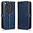 Funda de Cuero Cartera con Soporte Carcasa C01X para Oppo Find X7 5G Azul