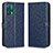 Funda de Cuero Cartera con Soporte Carcasa C01X para Realme 9 5G Azul