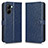 Funda de Cuero Cartera con Soporte Carcasa C01X para Realme C33 Azul