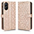 Funda de Cuero Cartera con Soporte Carcasa C01X para Realme V30t 5G Oro