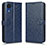 Funda de Cuero Cartera con Soporte Carcasa C01X para Samsung Galaxy A03 Core Azul