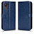 Funda de Cuero Cartera con Soporte Carcasa C01X para Samsung Galaxy XCover 5 SM-G525F Azul