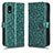 Funda de Cuero Cartera con Soporte Carcasa C01X para Sharp Aquos wish3 Verde