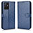 Funda de Cuero Cartera con Soporte Carcasa C01X para Vivo T1 5G India Azul