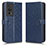 Funda de Cuero Cartera con Soporte Carcasa C01X para Xiaomi Poco F5 Pro 5G Azul