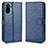 Funda de Cuero Cartera con Soporte Carcasa C01X para Xiaomi Redmi Note 11 SE India 4G Azul