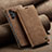 Funda de Cuero Cartera con Soporte Carcasa C02S para Samsung Galaxy A13 4G Marron Claro