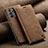 Funda de Cuero Cartera con Soporte Carcasa C02S para Samsung Galaxy A23 4G Marron Claro