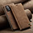 Funda de Cuero Cartera con Soporte Carcasa C02S para Samsung Galaxy A52 4G Marron Claro