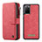 Funda de Cuero Cartera con Soporte Carcasa C02S para Samsung Galaxy S20 Plus Rojo