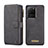 Funda de Cuero Cartera con Soporte Carcasa C02S para Samsung Galaxy S20 Ultra 5G Negro