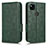 Funda de Cuero Cartera con Soporte Carcasa C02X para Google Pixel 4a Verde