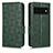 Funda de Cuero Cartera con Soporte Carcasa C02X para Google Pixel 6 5G Verde