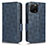 Funda de Cuero Cartera con Soporte Carcasa C02X para Huawei Enjoy 50z Azul