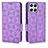 Funda de Cuero Cartera con Soporte Carcasa C02X para Huawei Honor X8 4G Morado