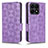 Funda de Cuero Cartera con Soporte Carcasa C02X para Huawei Honor X8a 4G Morado