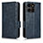 Funda de Cuero Cartera con Soporte Carcasa C02X para Huawei Honor X8b Azul