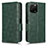 Funda de Cuero Cartera con Soporte Carcasa C02X para Huawei Nova Y61 Verde