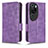 Funda de Cuero Cartera con Soporte Carcasa C02X para Huawei P60 Art Morado