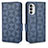 Funda de Cuero Cartera con Soporte Carcasa C02X para Motorola Moto Edge (2022) 5G Azul