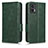 Funda de Cuero Cartera con Soporte Carcasa C02X para Motorola Moto Edge 30 Lite 5G Verde