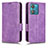 Funda de Cuero Cartera con Soporte Carcasa C02X para Motorola Moto Edge 40 Neo 5G Morado