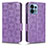 Funda de Cuero Cartera con Soporte Carcasa C02X para Motorola Moto Edge 40 Pro 5G Morado