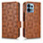 Funda de Cuero Cartera con Soporte Carcasa C02X para Motorola Moto Edge Plus (2023) 5G Marron