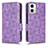 Funda de Cuero Cartera con Soporte Carcasa C02X para Motorola Moto G53 5G Morado