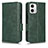 Funda de Cuero Cartera con Soporte Carcasa C02X para Motorola Moto G53 5G Verde