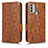 Funda de Cuero Cartera con Soporte Carcasa C02X para Nokia C31 Marron