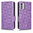 Funda de Cuero Cartera con Soporte Carcasa C02X para Nokia G60 5G Morado