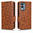 Funda de Cuero Cartera con Soporte Carcasa C02X para Nokia X30 5G Marron