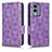 Funda de Cuero Cartera con Soporte Carcasa C02X para Nokia X30 5G Morado