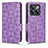 Funda de Cuero Cartera con Soporte Carcasa C02X para OnePlus 10T 5G Morado