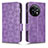 Funda de Cuero Cartera con Soporte Carcasa C02X para OnePlus 11 5G Morado