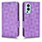 Funda de Cuero Cartera con Soporte Carcasa C02X para OnePlus Nord 2 5G Morado