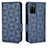 Funda de Cuero Cartera con Soporte Carcasa C02X para Oppo A55S 5G Azul