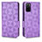 Funda de Cuero Cartera con Soporte Carcasa C02X para Oppo A55S 5G Morado