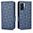 Funda de Cuero Cartera con Soporte Carcasa C02X para Oppo A57 5G Azul