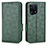 Funda de Cuero Cartera con Soporte Carcasa C02X para Oppo Find X5 5G Verde