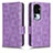 Funda de Cuero Cartera con Soporte Carcasa C02X para Oppo Reno10 Pro+ Plus 5G Morado