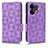 Funda de Cuero Cartera con Soporte Carcasa C02X para Oppo Reno8 Pro 5G Morado